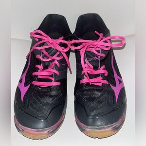 Mizuno Wave Lightning Z2 Volleyball Court Shoes Pink and Black Womens 9